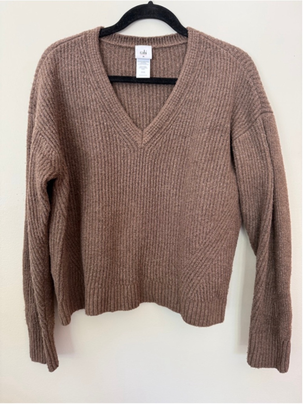CAbi Mocha Pullover Brown Sweater Size M EUC - Picture 5 of 7